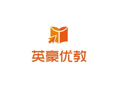 英豪优教教育培训品牌形象标志logo设计