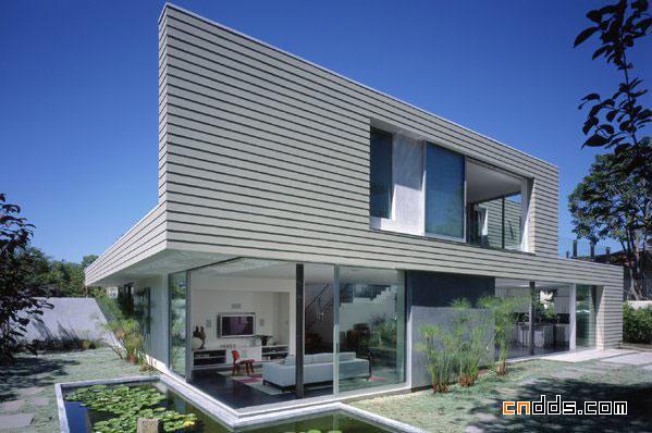 洛杉矶可持续收获材料的别墅设计