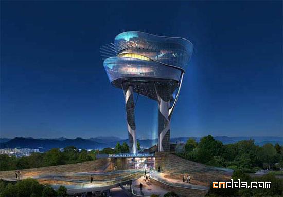位于韩国Daewon公园的观光塔设计