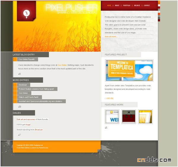 精选欧美优秀的CSS网站