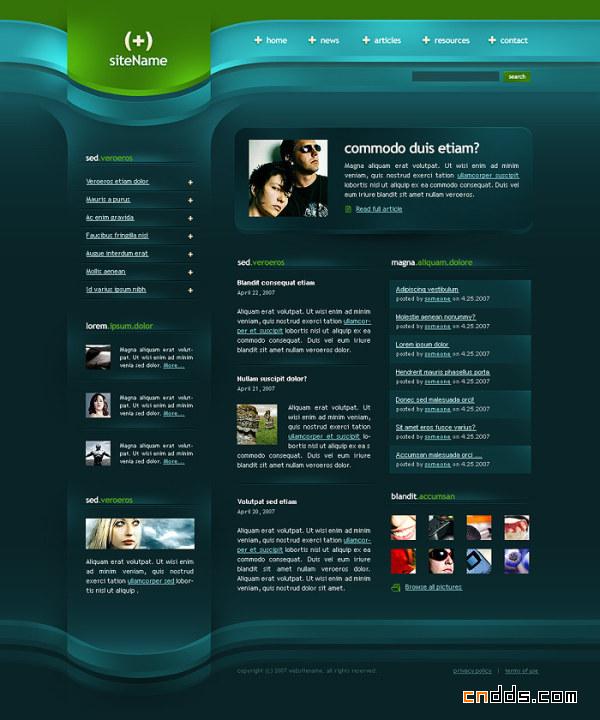 极具设计感的网页模板界面设计欣赏