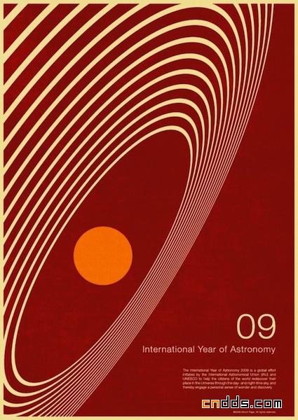 Simon Page设计的2009国际天文年海报