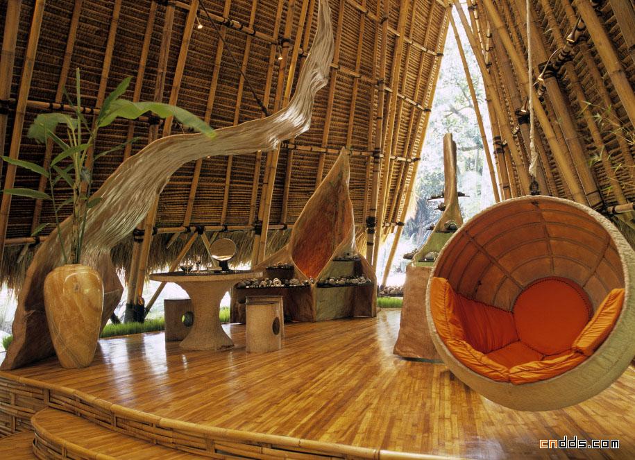 巴厘岛的竹屋