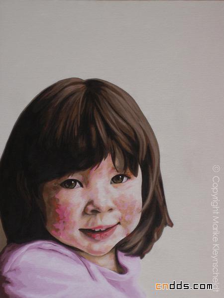 南非油画大师Marike Kleynscheldt儿童油画欣赏