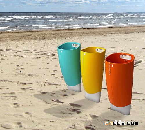 沙滩垃圾桶设计