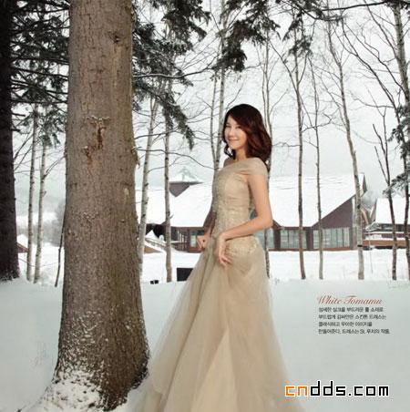 李智雅绝美异域风情雪地婚纱写真