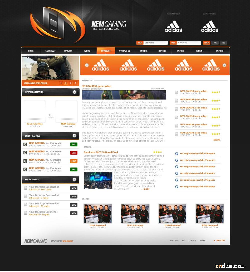 德国pSHR质感网页界面设计