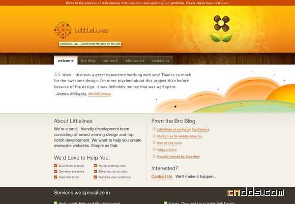 漂亮的橙色系网站欣赏