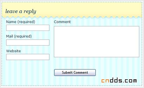 国外网页评论表单设计欣赏