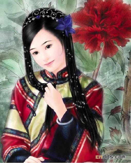 一組古典美女插畫欣賞