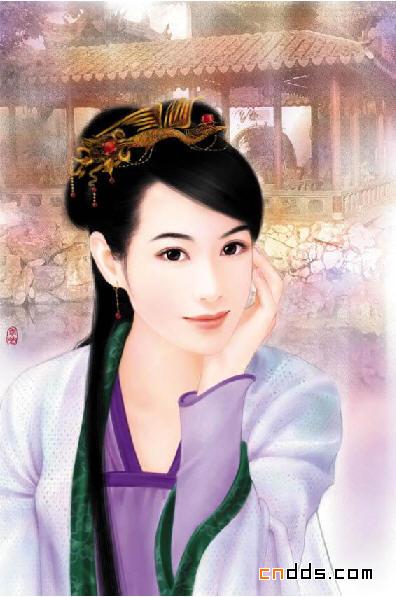 一組古典美女插畫欣賞