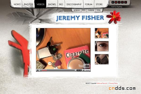 歌手jeremy fisher個人網站欣賞
