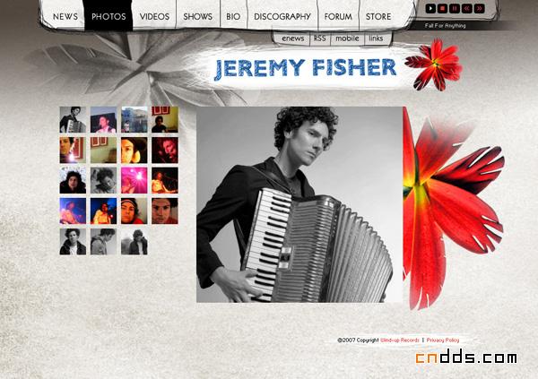 歌手jeremy fisher個人網站欣賞
