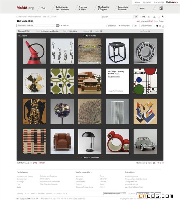酷站欣賞: MoMA.ORG再設計