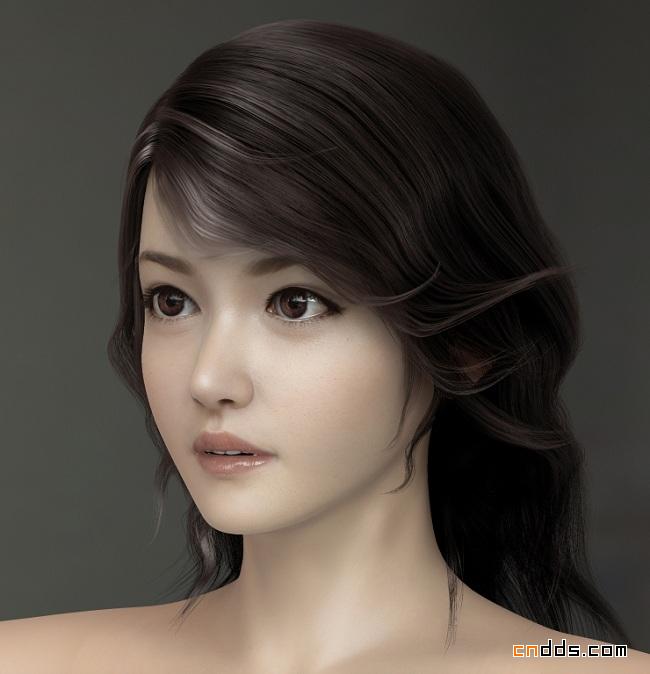 44張逼真的女性肖像CG作品