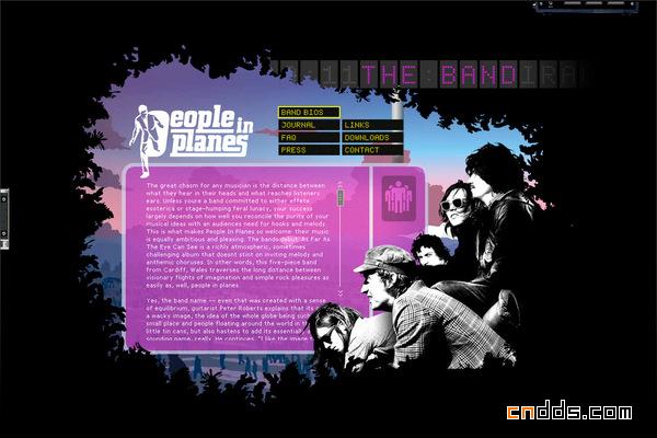 酷站欣賞: people in planes樂(lè)團(tuán)網(wǎng)站