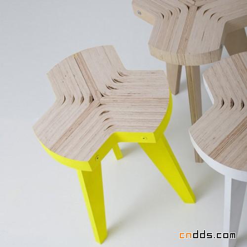 胶合板拼装椅