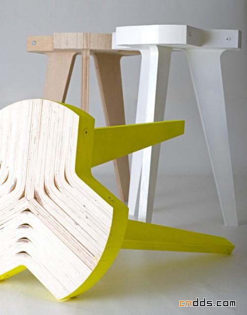 胶合板拼装椅