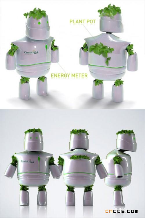 可愛的植物機器人