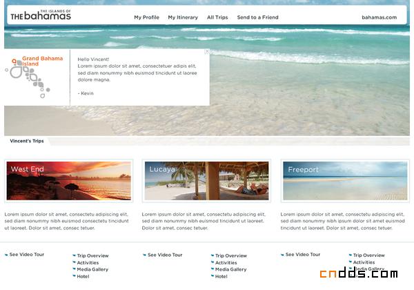 巴哈馬(Bahamas)旅游WEB界面設(shè)計(jì)