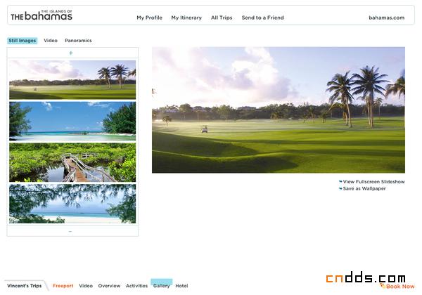 巴哈馬(Bahamas)旅游WEB界面設計