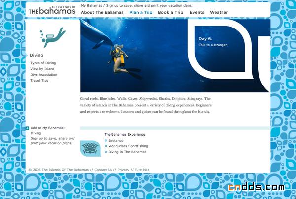 巴哈馬(Bahamas)旅游WEB界面設計