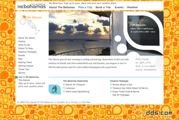 巴哈馬(Bahamas)旅游WEB界面設計