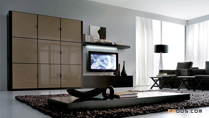 简洁完美的现代客厅家具设计