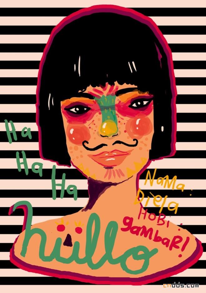 印尼插畫師彩繪作品欣賞