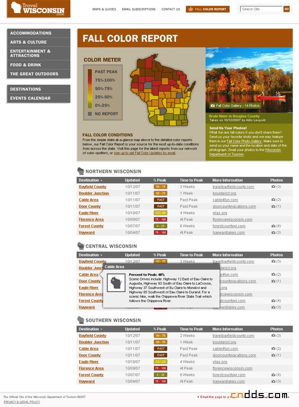 Wisconsin旅游網站欣賞
