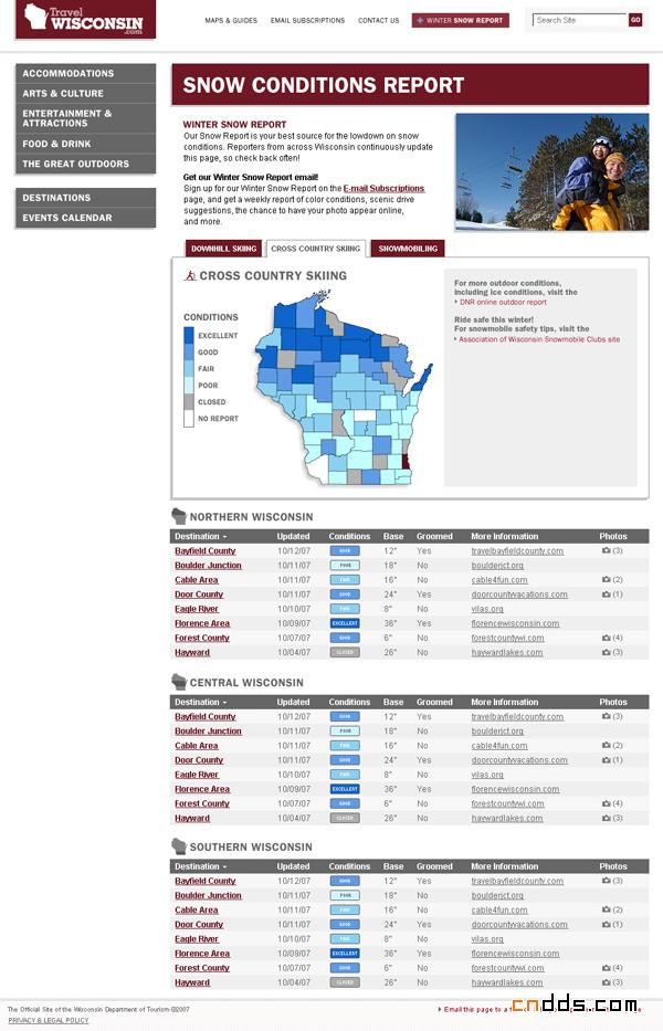 Wisconsin旅游網站欣賞