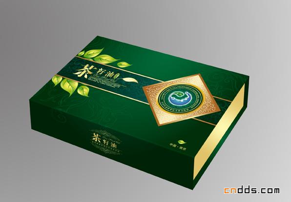茶籽油高山绿茶包装盒设计