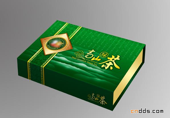 茶籽油高山绿茶包装盒设计
