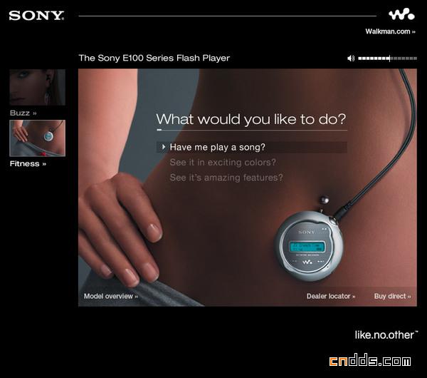 Sony  Walkman WEB界面設計欣賞