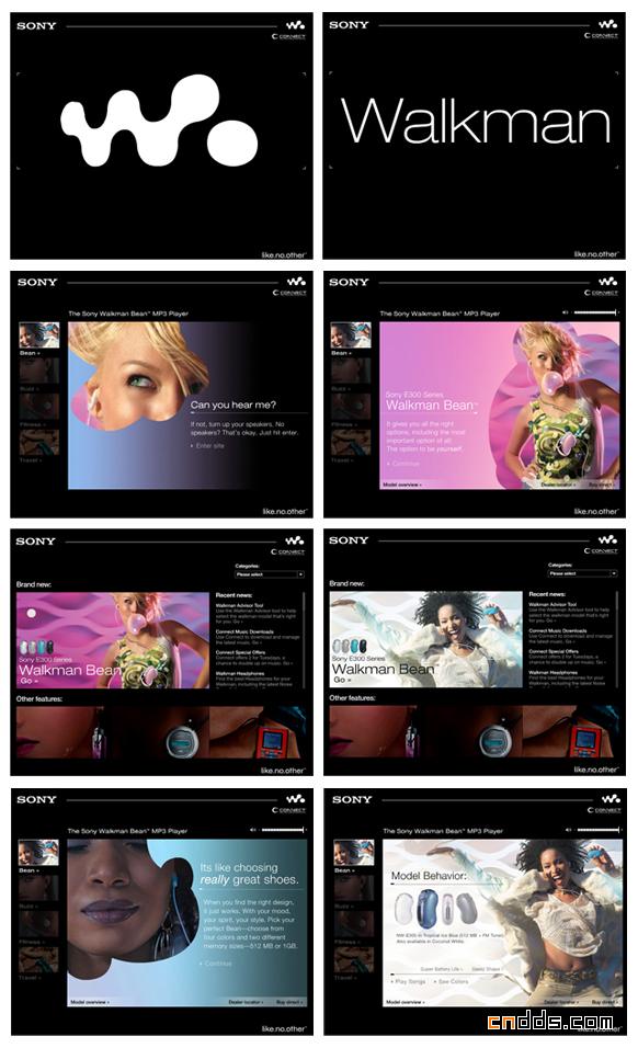 Sony  Walkman WEB界面設計欣賞