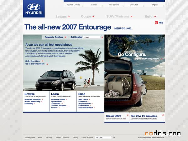 現代汽車(Hyundai) WEB界面設計
