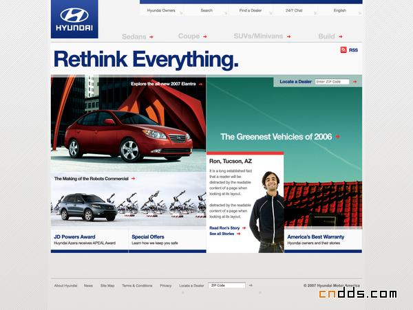 現代汽車(Hyundai) WEB界面設計