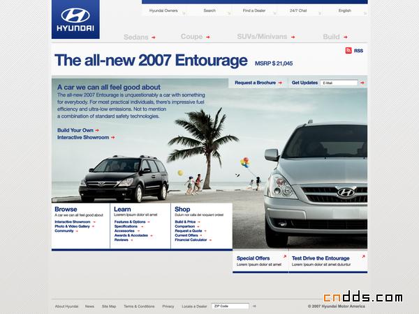 現代汽車(Hyundai) WEB界面設計