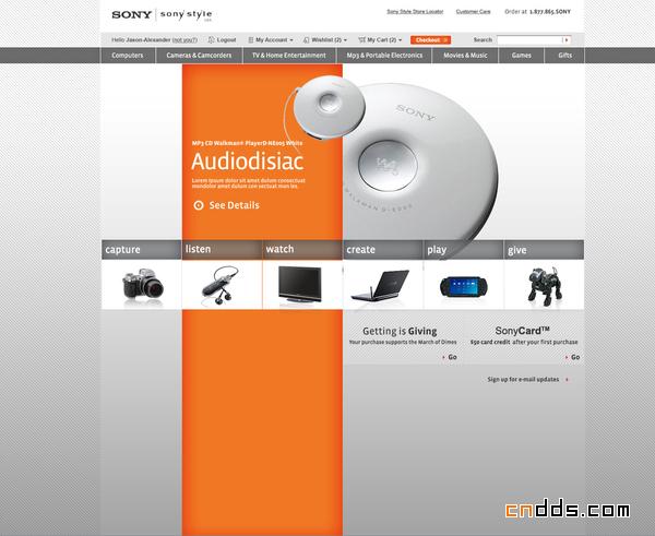 Sony Style網站界面設計