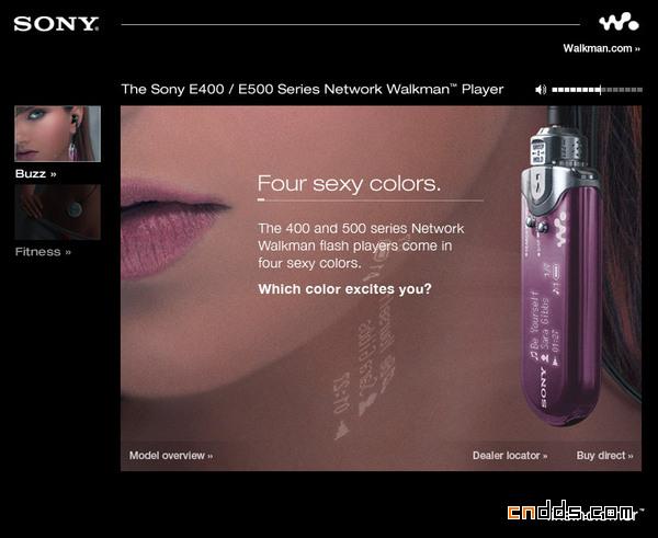 Sony  Walkman WEB界面設計欣賞