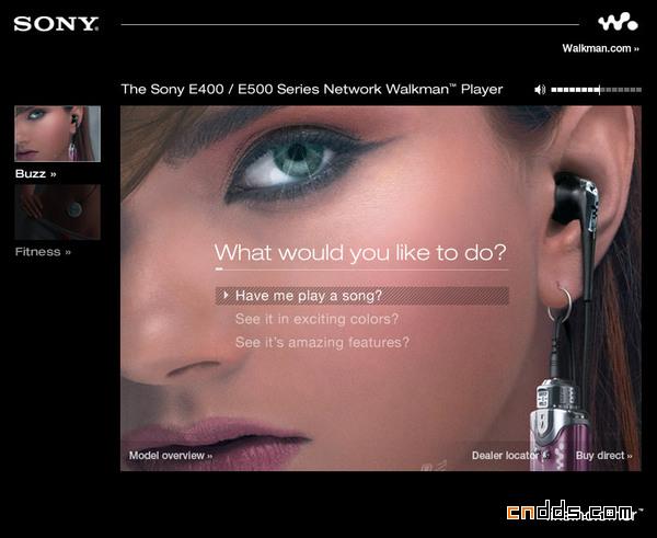 Sony  Walkman WEB界面設計欣賞