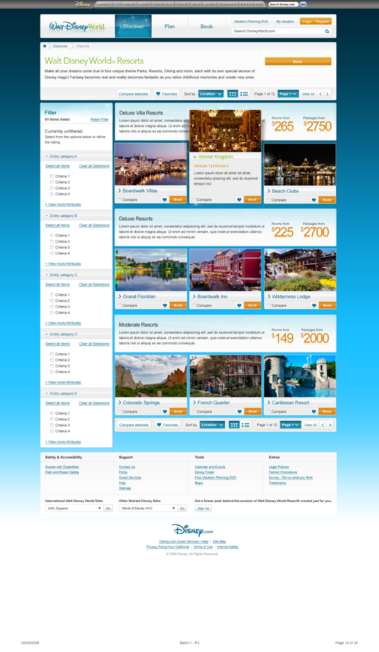 迪斯尼乐园(Disney world)网站设计欣赏