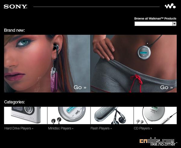 Sony  Walkman WEB界面設計欣賞