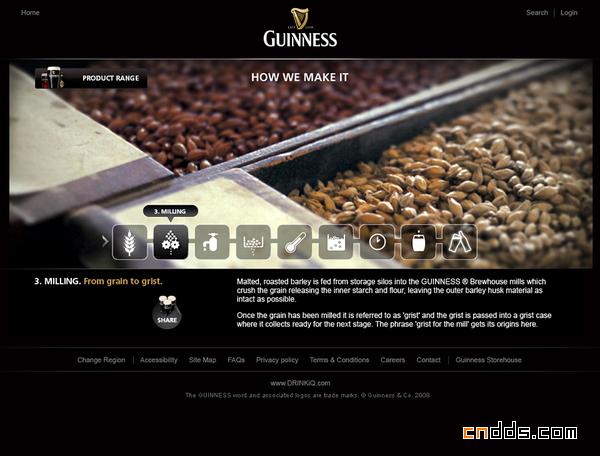 guinness啤酒網(wǎng)站界面設(shè)計欣賞