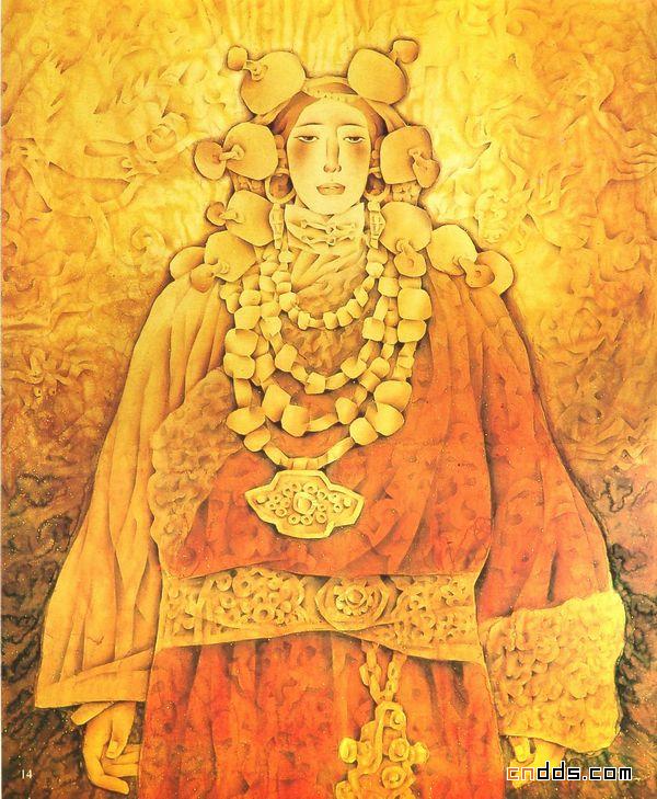 彭連熙工筆仕女圖