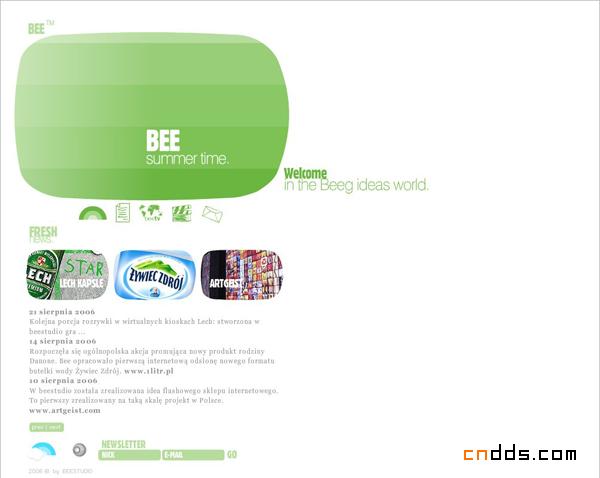 波蘭Beestudio簡潔型互動網(wǎng)頁設(shè)計欣賞