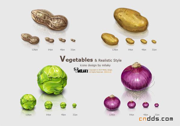 Milaky蔬菜图标设计