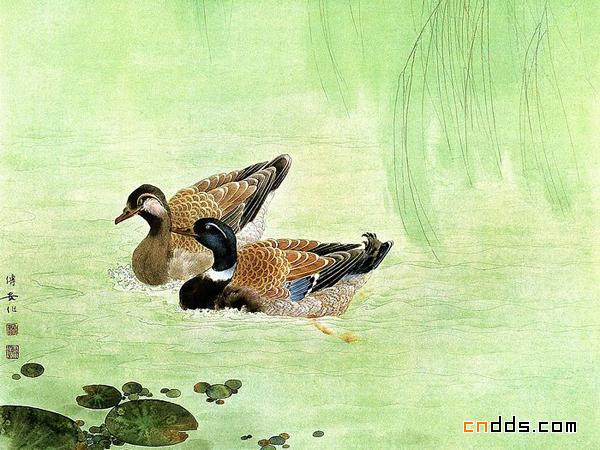 鄒傳安工筆花鳥畫