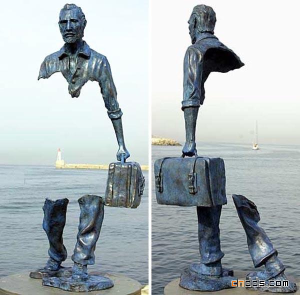 Bruno Catalano雕塑作品：旅行者