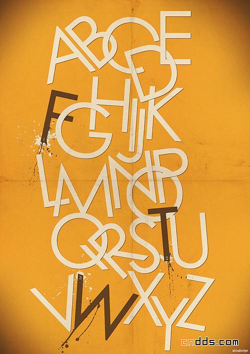 30张创意字母海报设计